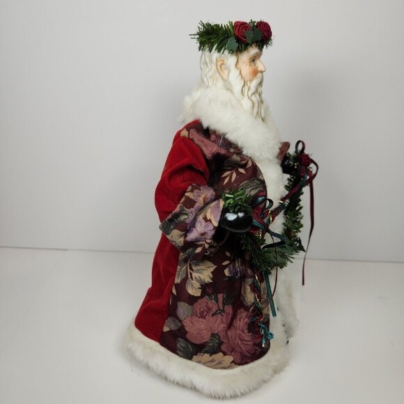 Vintage Santa Claus Tree Topper St. Nicholas Ceramic Head 12 in. Tall - Picture 3 of 8